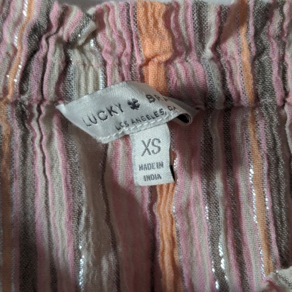 Bohemian off the shoulder pinstriped top - Picture 5 of 5